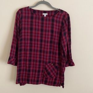 J Jill plaid blouse